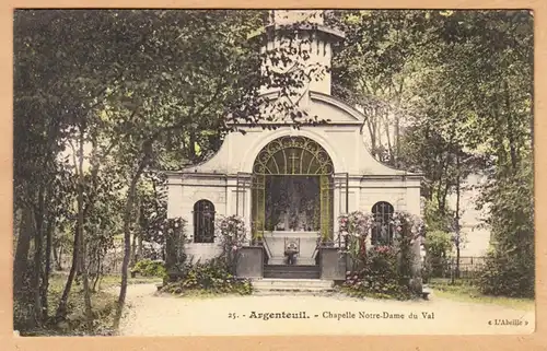 CPA Argenteuil, Chapelle Notre-Dame du Val, gel. 1913