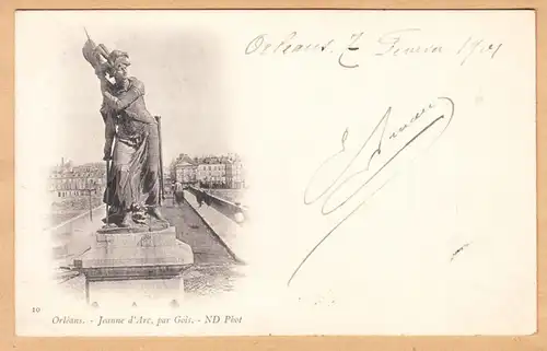 CPA Orleans, Jeanne d'Arc, par Gois, gel. 1901