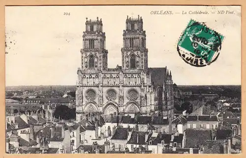 CPA Orleans, La Cathédrale, gel. 1910