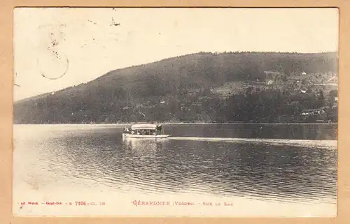 CPA Gerardmer, Sur le lac, gel. 1913