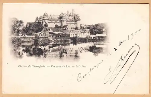 CPA Chateau de Pierrefonds, Vue prise du Lac, gel. 1900