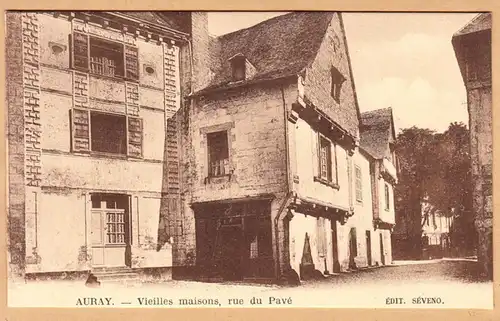 CPA Auray, Vieilles maisons, rue du Pave, ohne.