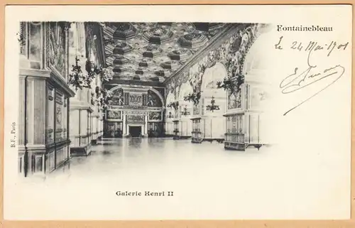 CPA Fontainebleau, Galerie Henri II, gel. 1901