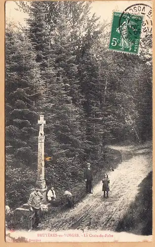 CPA Bruyeres, La Croix-de-Faite, gel. 1908