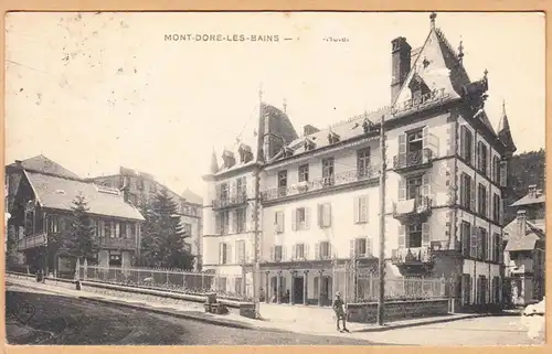 CPA Mont-Dore-les-bains, Grand-Hotel, gel. 1919