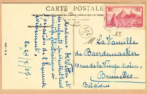 CPA Cambrai, Coin du Jardin, Boulevards et Faidherbe, gel. 1937