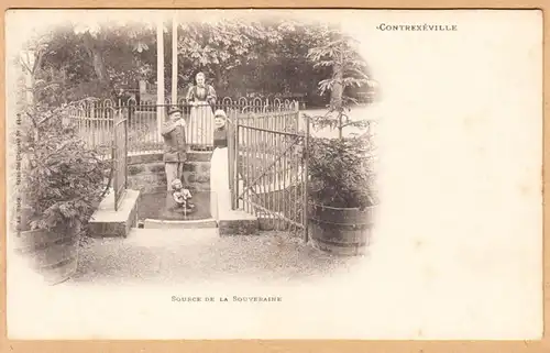 CPA Contrexéville, Source de la Souveraine, ungel.