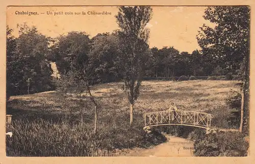 CPA Chahaignes, Un petit coin de la Chenardière, ungel.