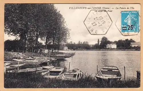 CPA Villeneuve, La Pointe de l'Ile, gel. 1927