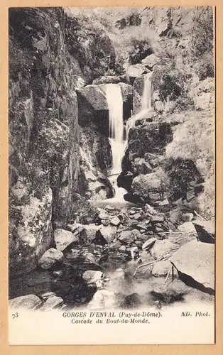 CPA Gorges d'Enval, Cascade du Bout-de-Monde, ohn.