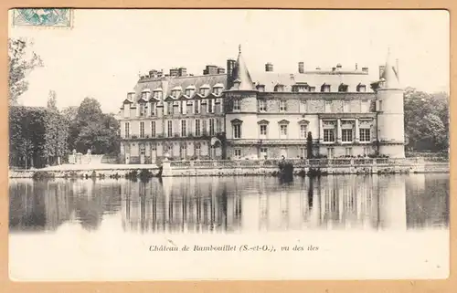CPA Chateau de Rambouillet, vu des iles, gel. 1904