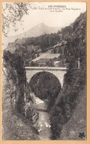 CPA Sauveur, Le Pont Napoléon, gel.