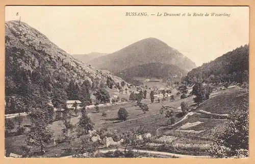 CPA Bussang, Le Drumont et la Route de Wesserling, gel. 1906