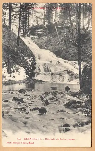 CPA Gerardmer, Cascade de Retournemet, gel.