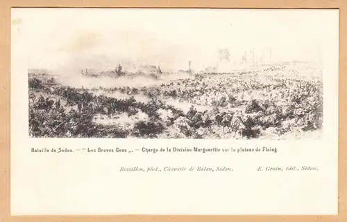 CPA Bataille de Sedan, Les Braves Gens, Charge de la Division Marguerite, ohnl.