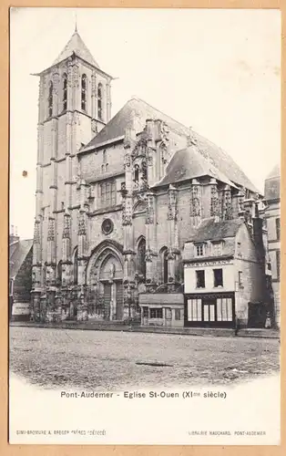 CPA Pont-Audemer, Eglise saint Ouen, gel. 1904
