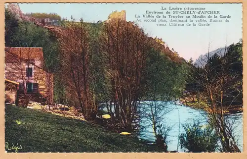 CPA Saint Chely-d'Apcher, La Vallee de la Truyere au Moulin de La Garde, ohne.