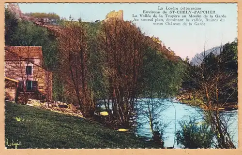 CPA Saint Chely-d'Apcher, La Vallee de la Truyere au Moulin de la Garde, ungel.