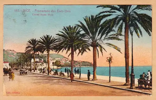 CPA Nice, Promenade des Etats-Unis, gel.