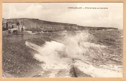 CPA Châtelaillon-Plage, Effet de lame au bute-lame, gel. 1906