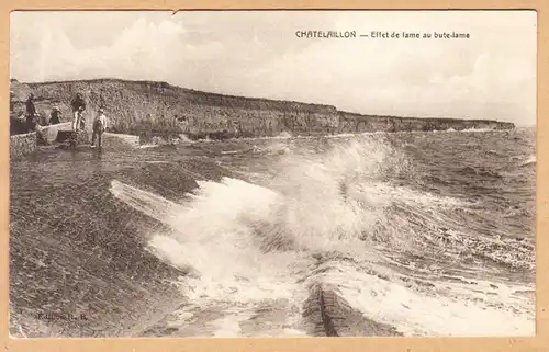 CPA Châtelylon-Plage, Effet de lame au bute-lame, gel. 1906