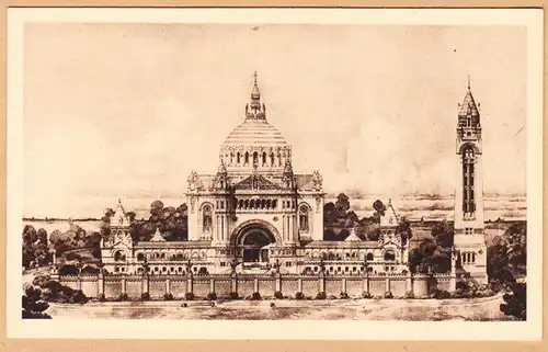 CPA Lisieux, basilique, peuplier