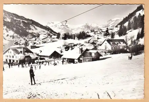 CPA Les Contamines-Montjoie, Teleski des Loyers, gel. 1964