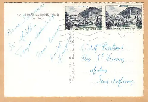 CPA Malo Les Bains, La Plage, gel.