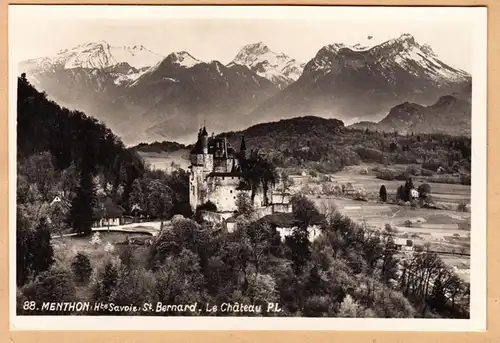 CPA Menthon, Haute Savoie, Saint Bernard, Le Chateau, ungel.