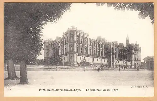 CPA Saint-Germain-en-Laye, Le Chateau vu du Parc, gel.