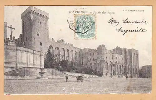 CPA Avignon, Palais des Papes, gel. 1904
