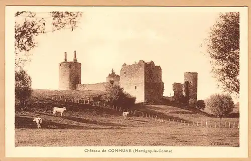 CPA Martigny-le-Comte, Chateau de Commune, ungel.