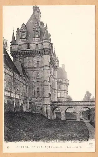 CPA Chateau de Valencay, Les Douves, ungel.