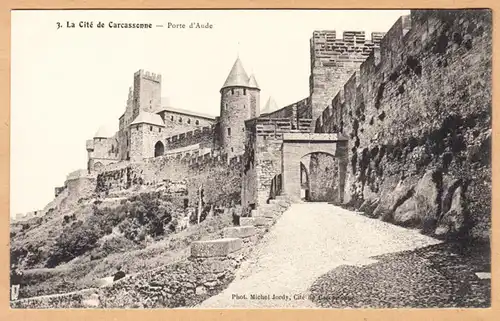 CPA Carcassonne, Porte d'Aude, ohn.