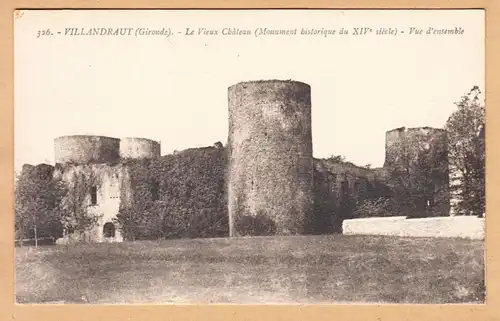 CPA Villandraut, Le Vieux Chateau, Vue d'ensemble, englouti 1924