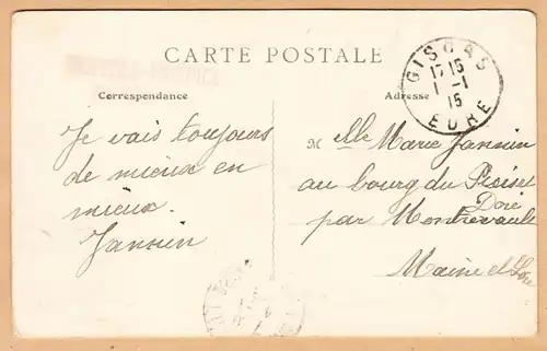 CPA Gisors, Le Jardin et Tour Saint-Thomas, gel. 1915