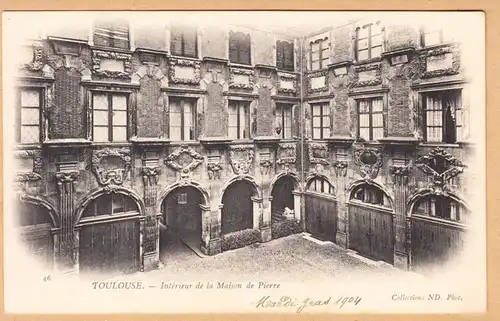 CPA Toulouse, Interieur de la Maison de Pierre, ungel.