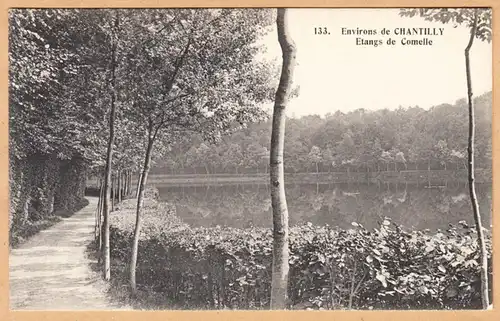 CPA Environs de Chantilly, Etangs de Comelle, ungel.