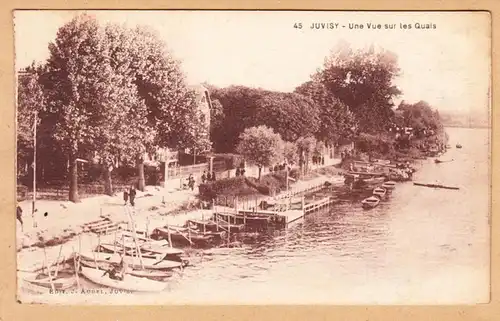 CPA Juvisy-sur-Orge, Une Vue sur les Quais, ungel.