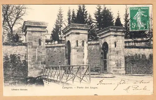 CPA Langres, Porte des Anges, gel.