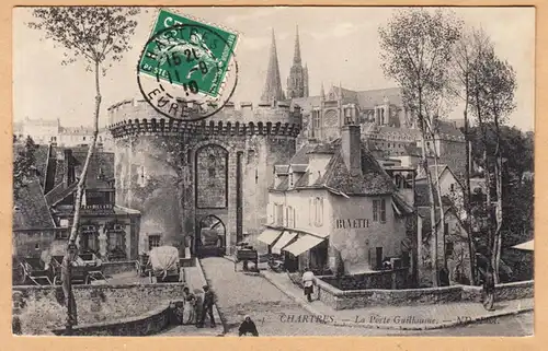 CPA Chartres, La Porte Guillaume, engloutie 1910