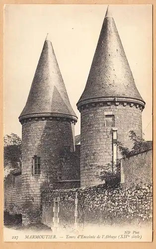 CPA Marmoutier, Tours d'Enciente de l'Abbaye, ungel.