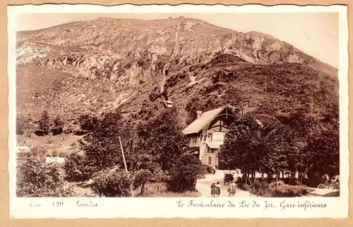 CPA Lourdes, Le funiculaire, gel. 1937