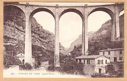 CPA Gorges du Loup, Ligne du Sud, gel. 1923