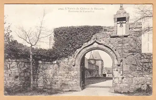 CPA Lanvellec, L'Entree du Chateau de Rosambo, gel. 1907