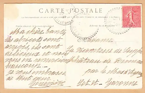 CPA Lanvellec, L'Entree du Chateau de Rosambo, gel. 1907