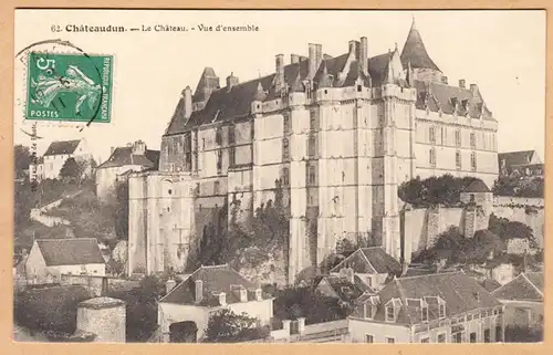CPA Chateaudun, Le Chateau, Vue d'ensemble, gel.