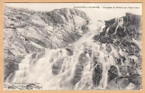 CPA Allevard-les-Bains, Cascade du Breda aux Sept-Laux, gel. 1908