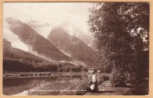 CPA Chamonix-Mont-Blanc, Le Lac des Gaillands et le Mont, ohn.