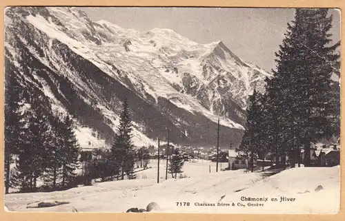 CPA Chamonix en Hiver, gel. 1927